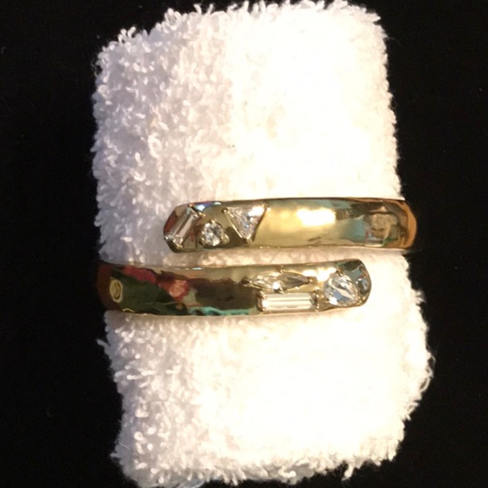 Vintage Silpada K&R Cobra brass Hinge Cuff Bangle Bracelet